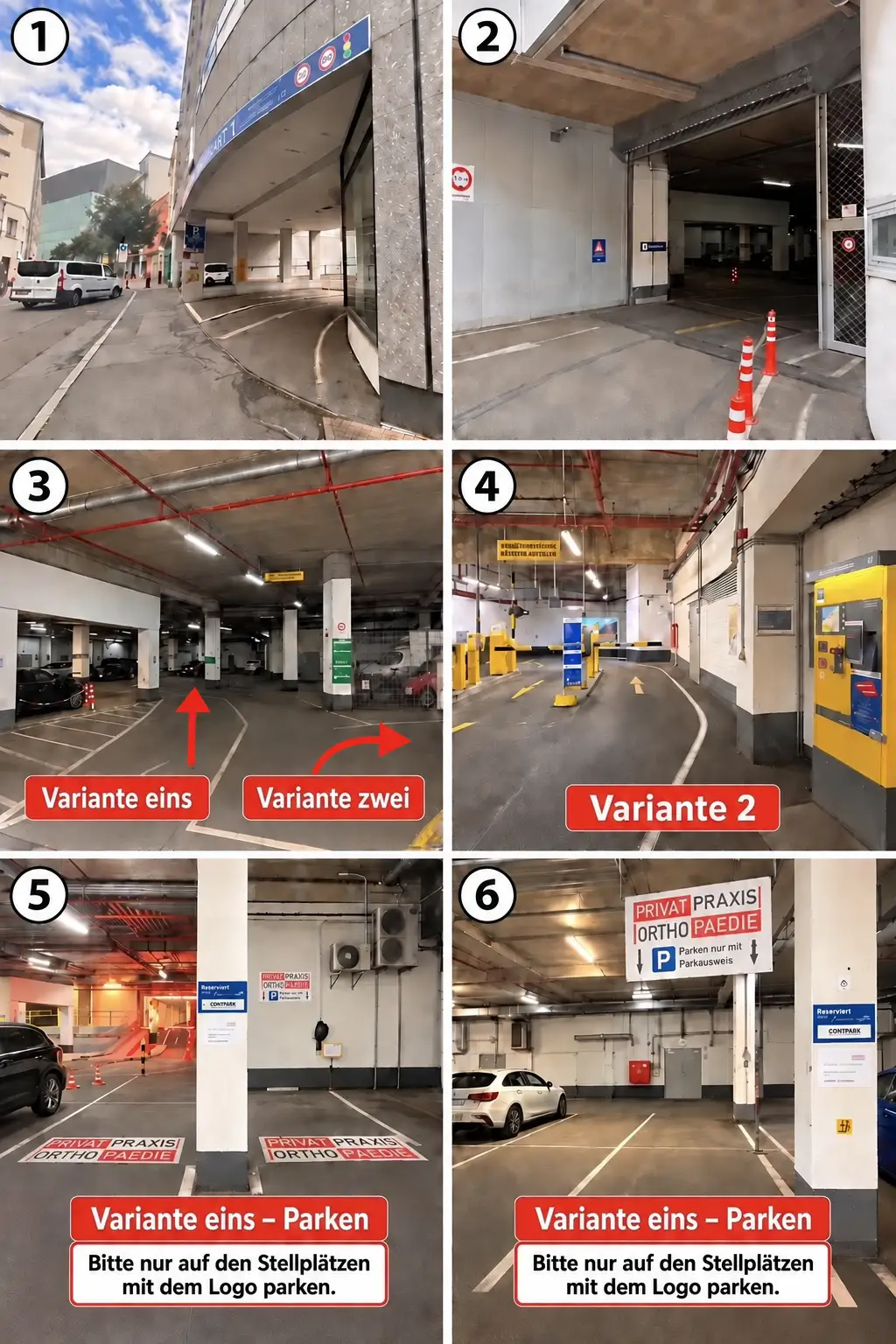 Parkplatzhinweise
